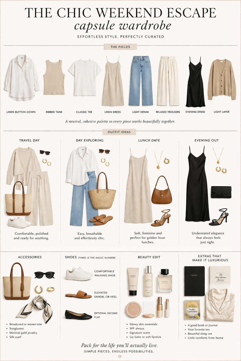 The Chic Weekend Escape Packing List: Effortless Style, Perfectly ...